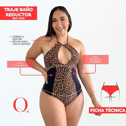 Traje de Baño con Faja Reductor RBTC3500 (CALZON ESTANDAR)