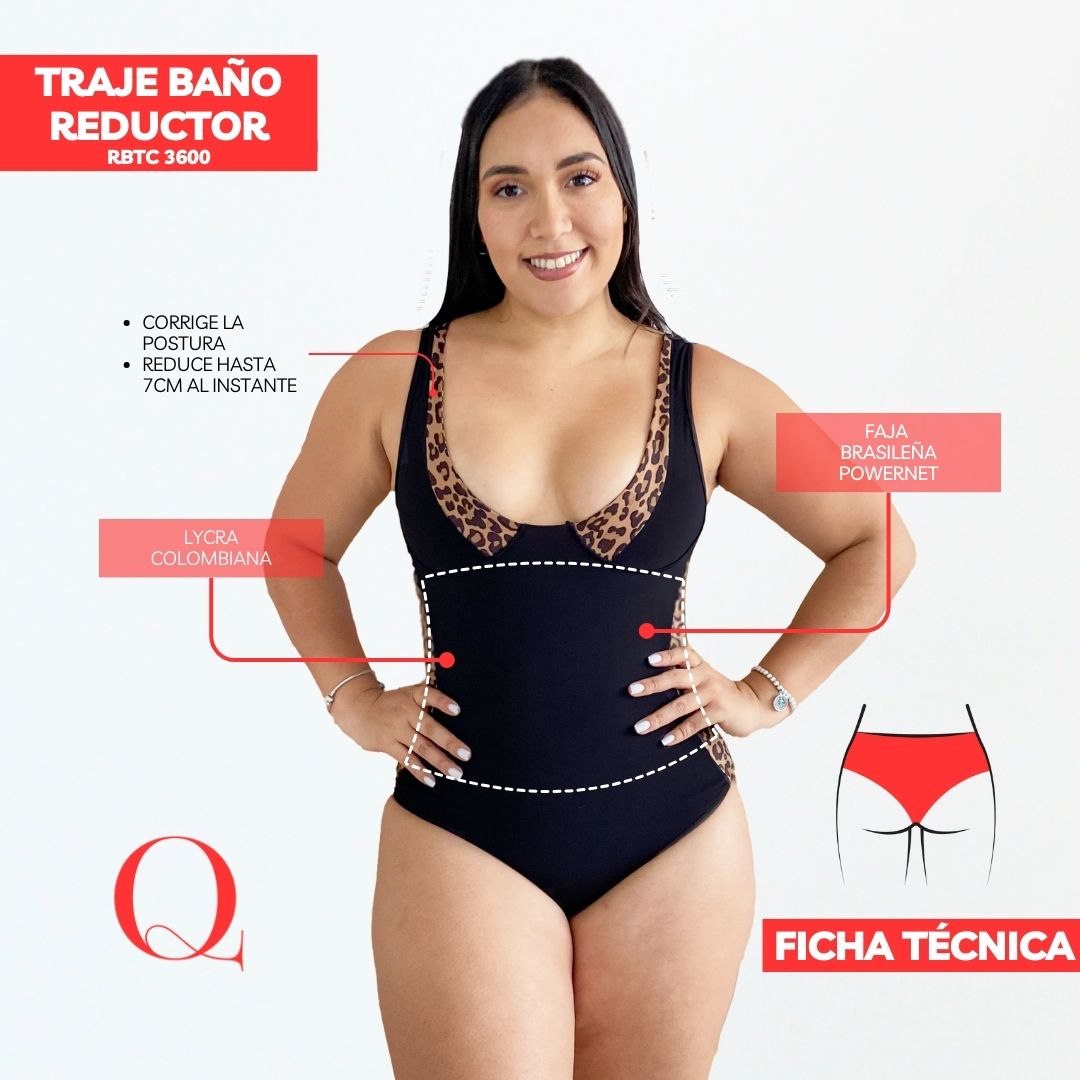 Traje de Baño con Faja Reductor RBTC3600 (CALZON ESTANDAR)