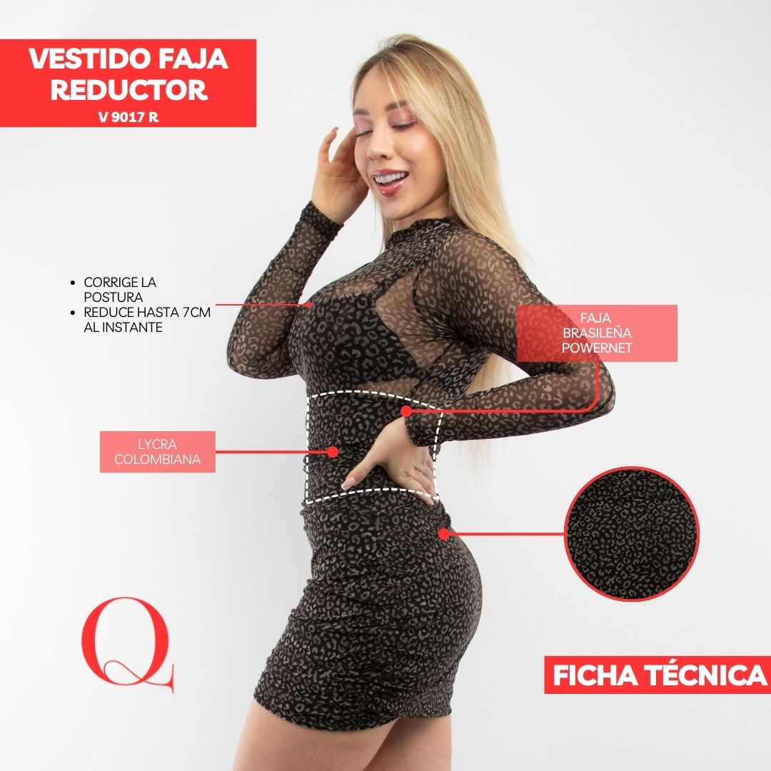 Vestido con Faja Reductor V9017R
