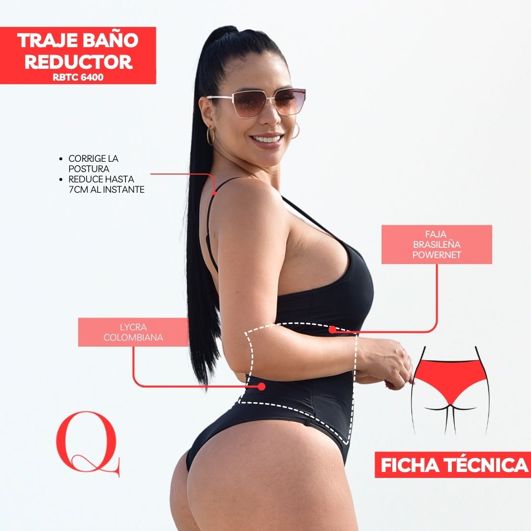 Traje de Baño con Faja Reductor RBTC6400 (CALZON ESTANDAR)