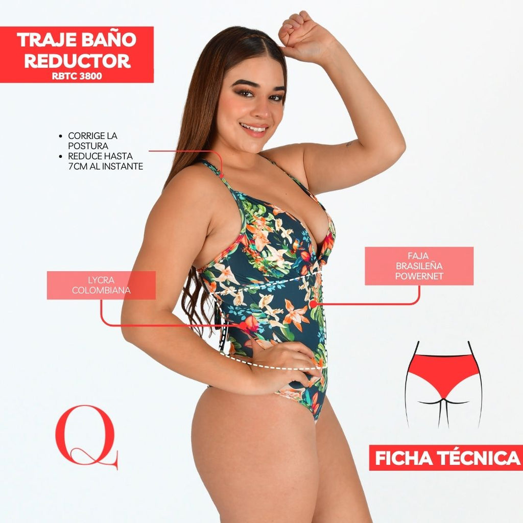 Traje de Baño con Faja Reductor RBTC3800 (CALZON ESTANDAR)