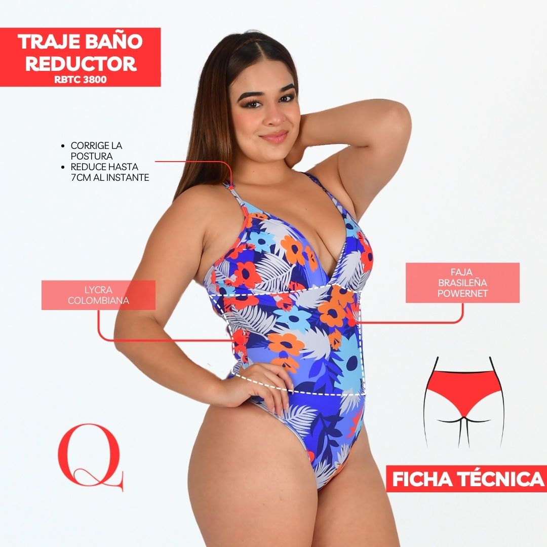 Traje de Baño con Faja Reductor RBTC3800 (CALZON ESTANDAR)