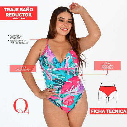 Traje de Baño con Faja Reductor RBTC3800 (CALZON ESTANDAR)