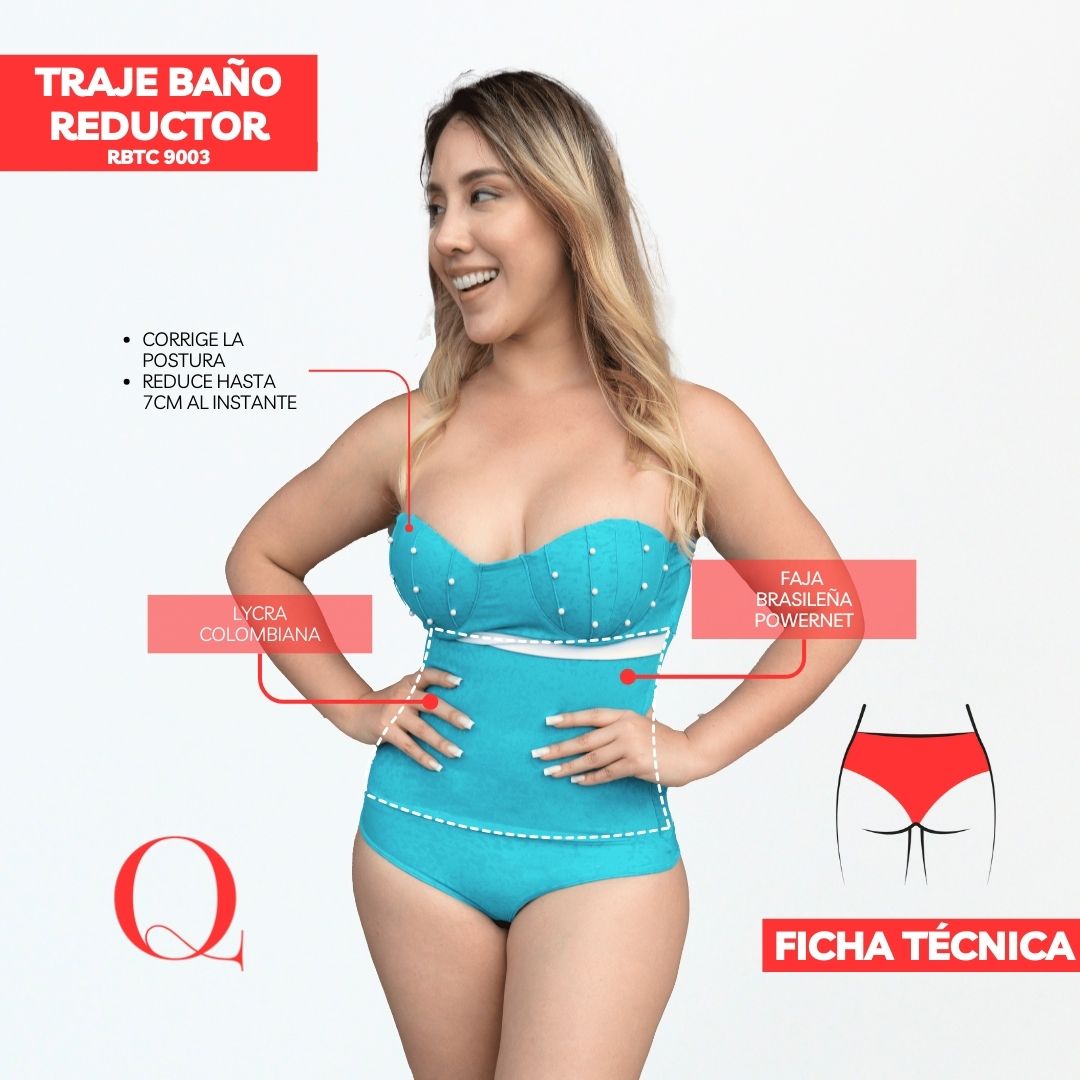 Traje de Baño con Faja Reductor RBTC9003 (CALZON ESTANDAR)