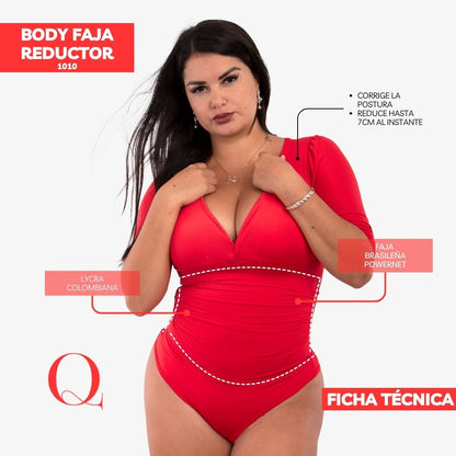 Body Faja Reductor Algodón 1010 ROJO STAR