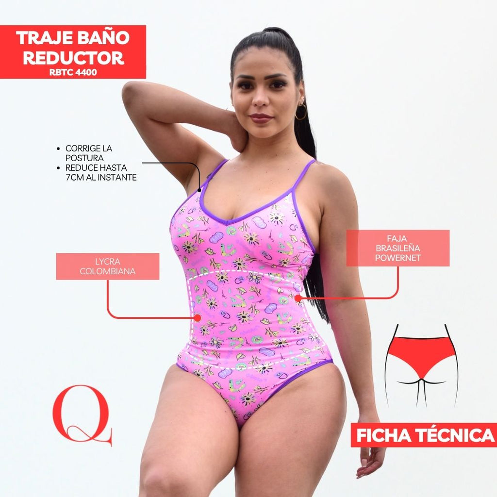 Traje de Baño con Faja Reductor RBTC4400 (CALZON ESTANDAR)