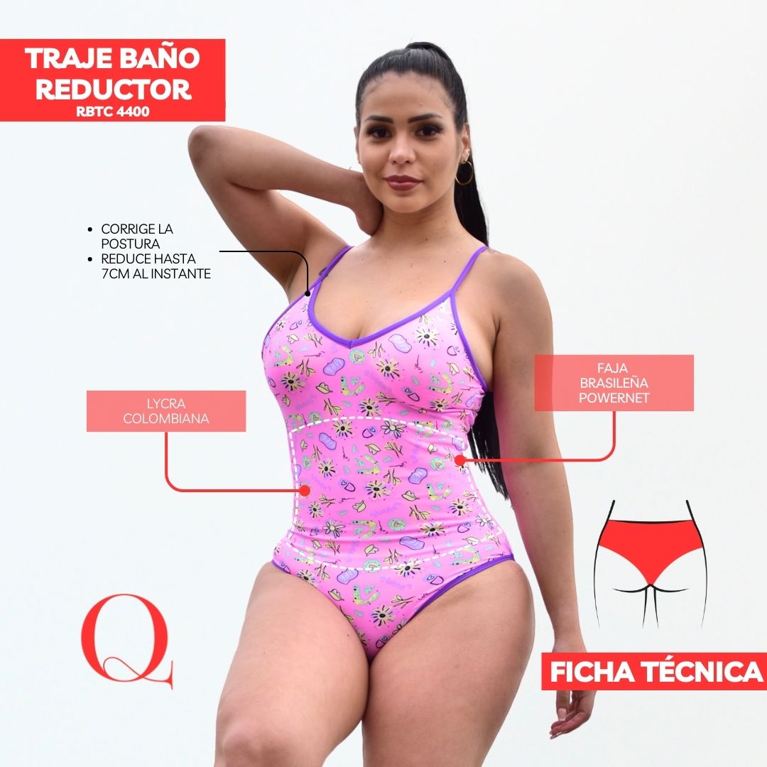 Traje de Baño con Faja Reductor RBTC4400 (CALZON ESTANDAR)
