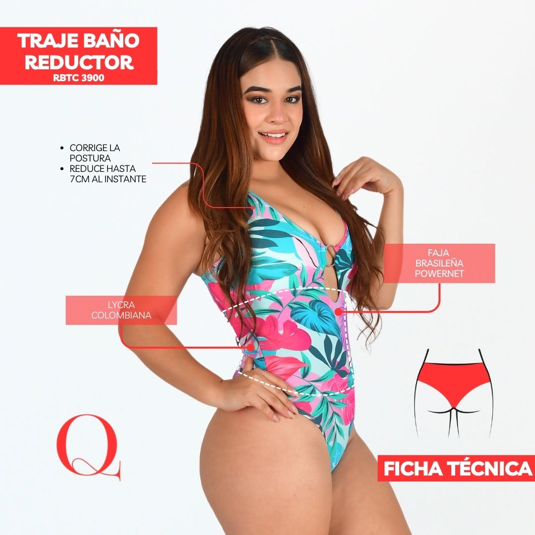 Traje de Baño con Faja Reductor RBTC3900 (CALZON ESTANDAR)