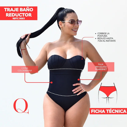Traje de Baño con Faja Reductor RBTC9003 (CALZON ESTANDAR)