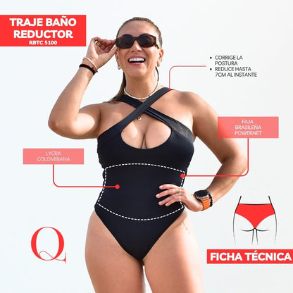 Traje de Baño con Faja Reductor RBTC5100 (CALZON ESTANDAR)