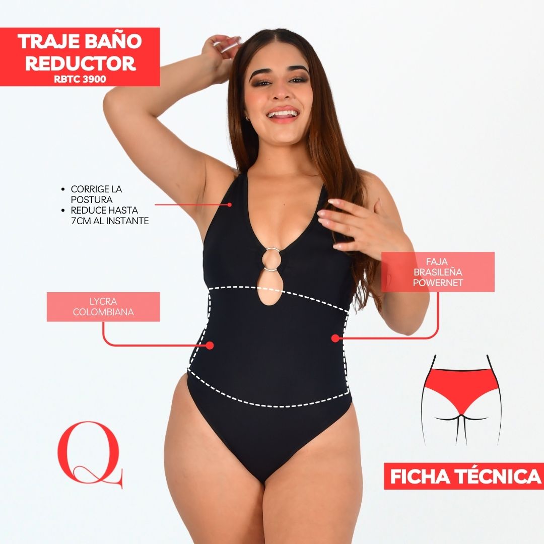 Traje de Baño con Faja Reductor RBTC3900 (CALZON ESTANDAR)