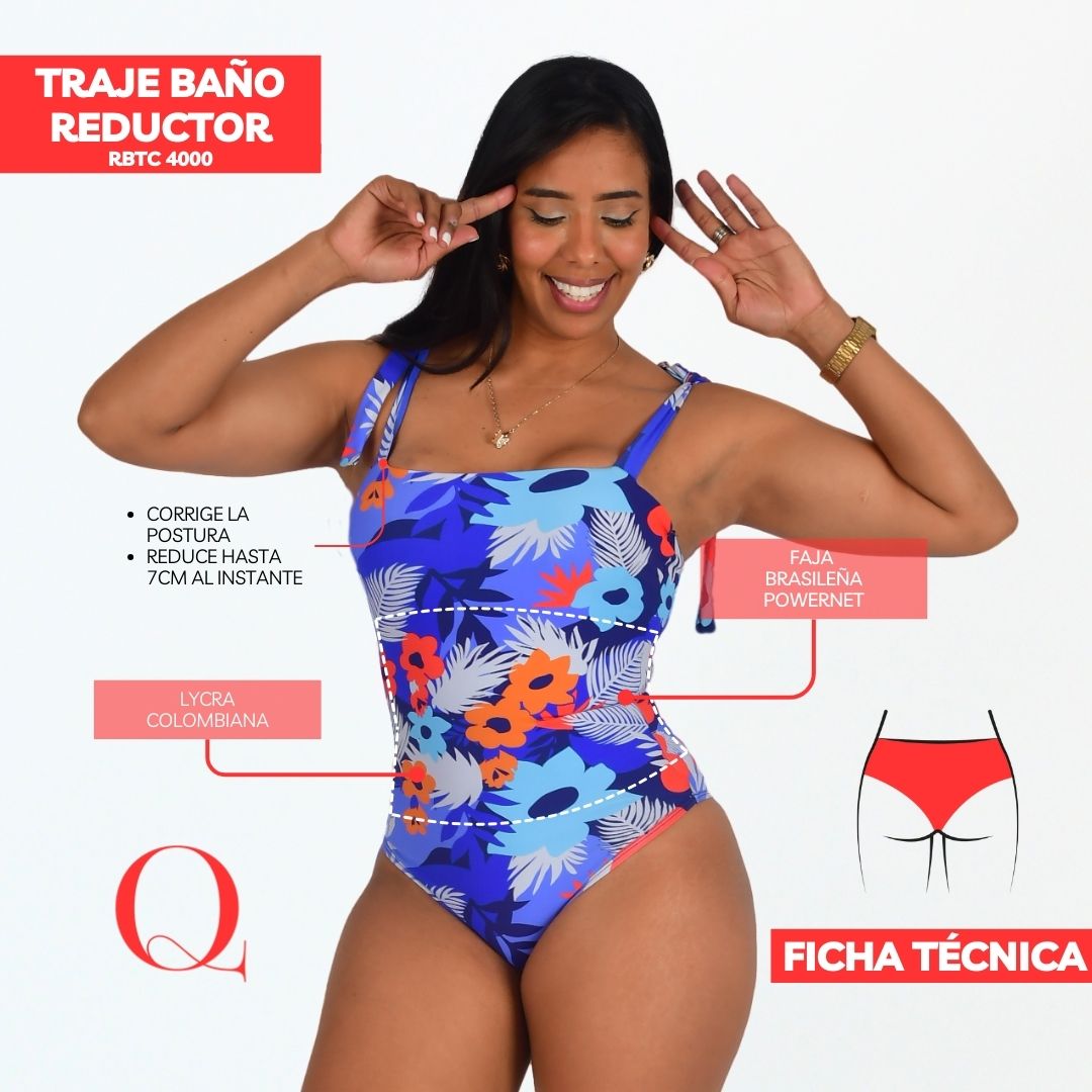 Traje de Baño con Faja Reductor RBTC4000 (CALZON ESTANDAR)