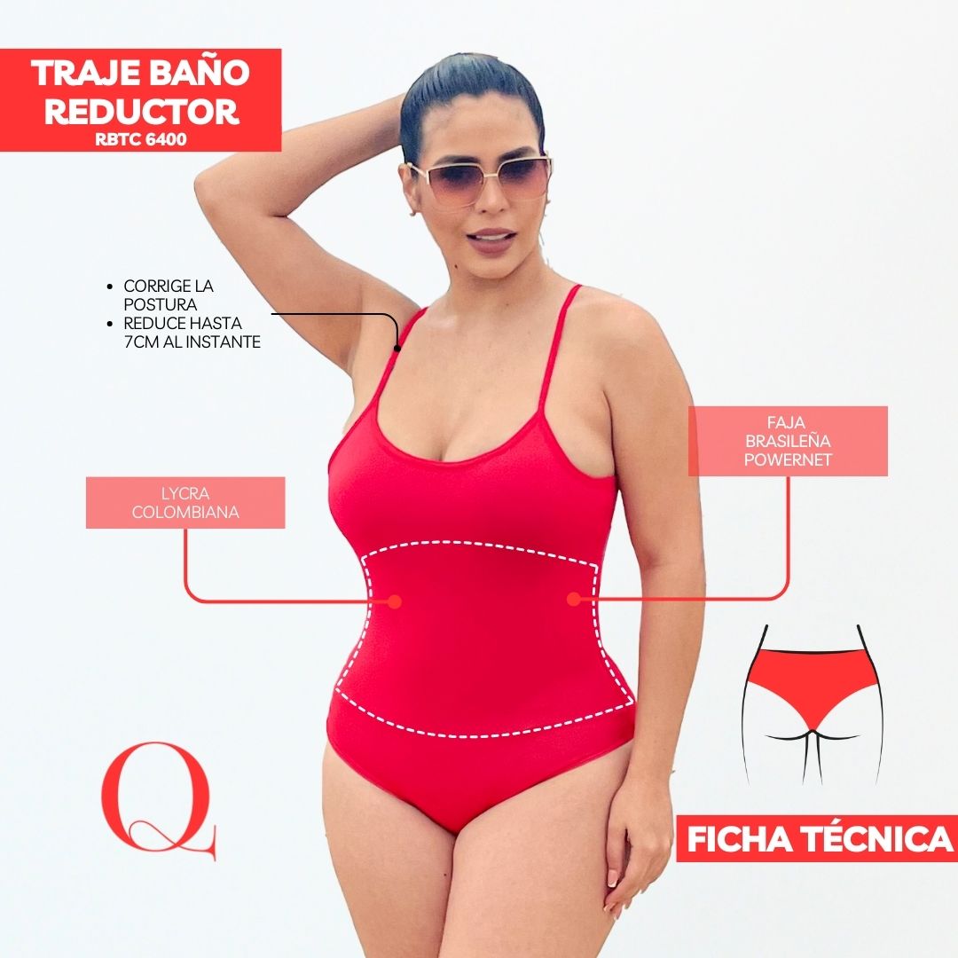 Traje de Baño con Faja Reductor RBTC6400 (CALZON ESTANDAR)