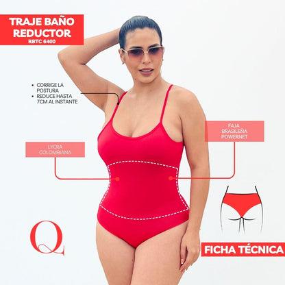 Traje de Baño con Faja Reductor RBTC6400 (CALZON ESTANDAR)