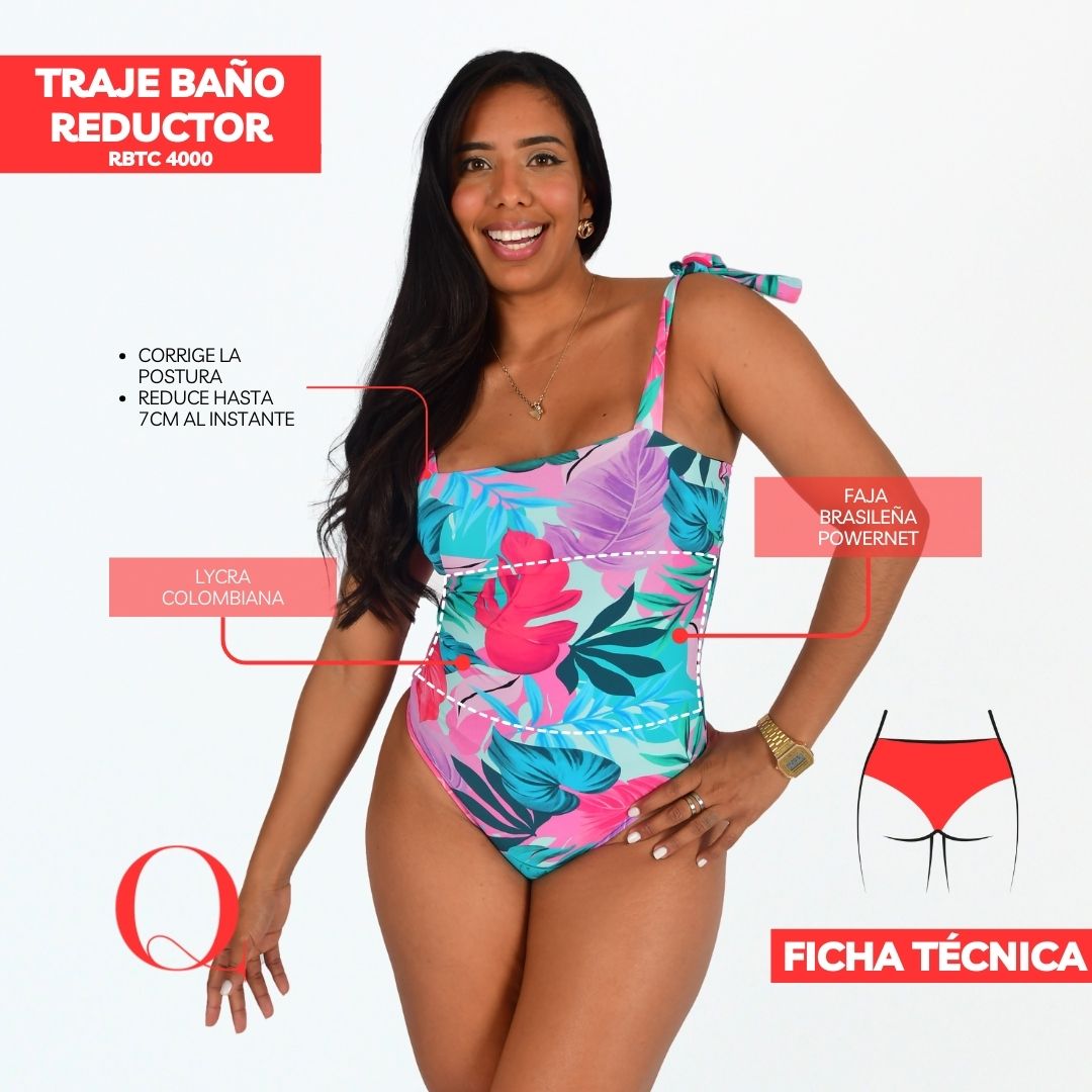Traje de Baño con Faja Reductor RBTC4000 (CALZON ESTANDAR)