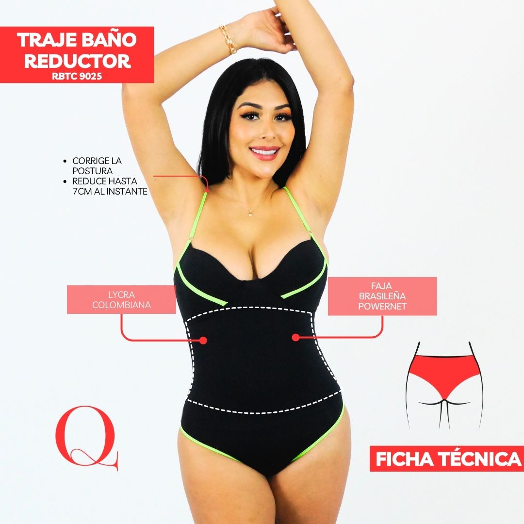 Traje de Baño con Faja Reductor RBTC9025 (CALZON ESTANDAR)