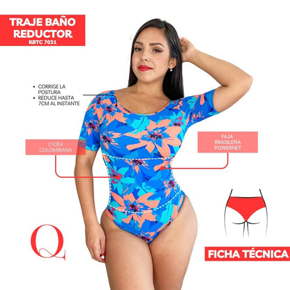 Traje de Baño con Faja Reductor RBTC7031 (CALZON ESTANDAR)