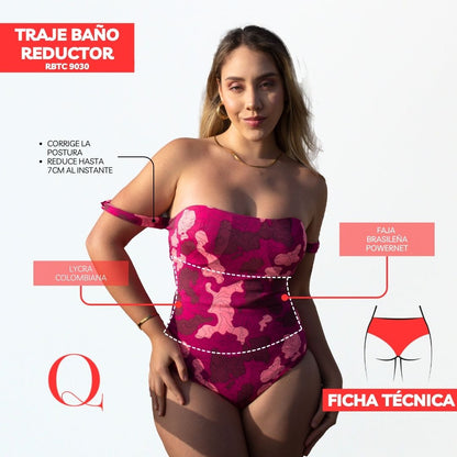 Traje de Baño con Faja Reductor RBTC9030 (CALZON ESTANDAR)