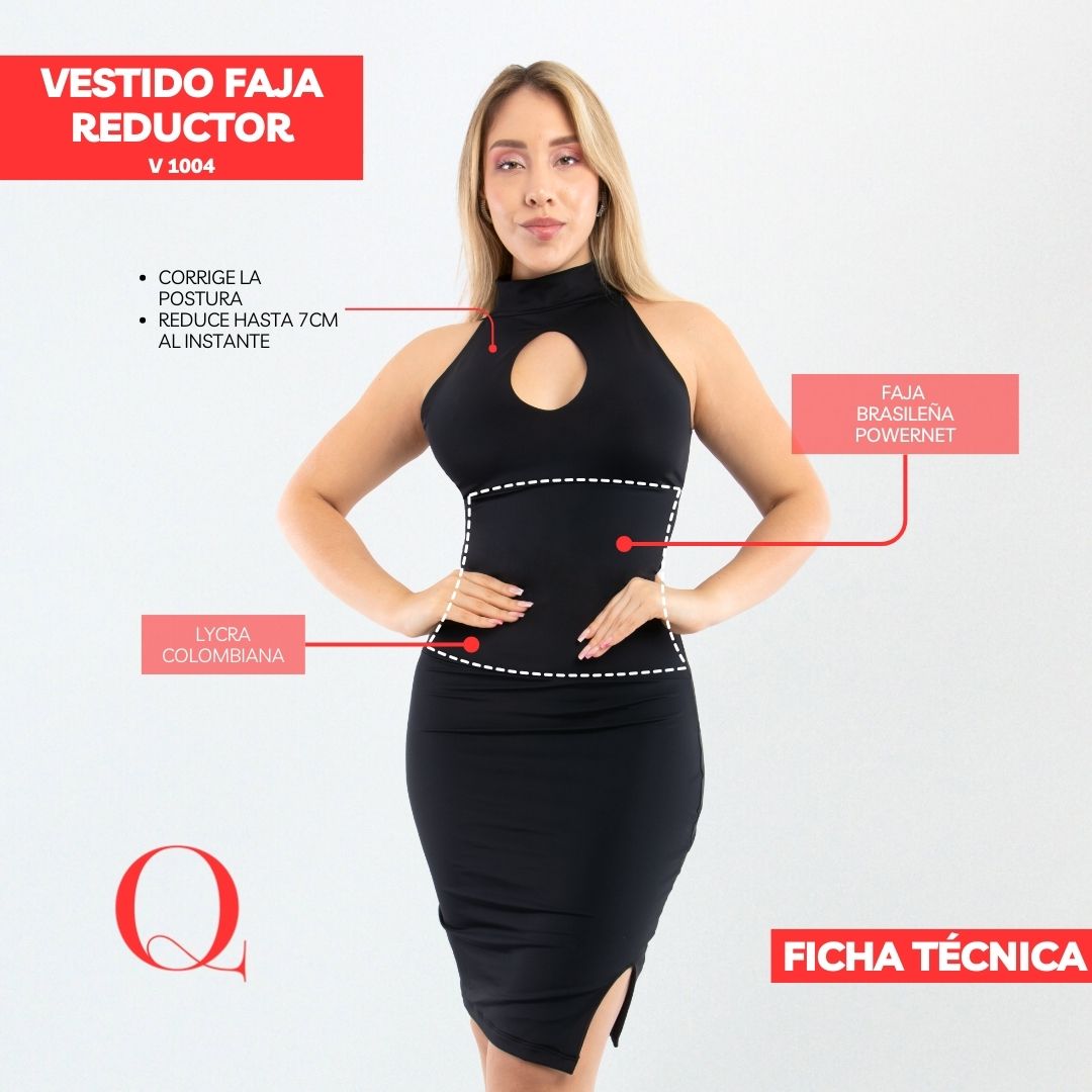 Vestido con Faja Reductor V1004