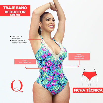 Traje de Baño con Faja Reductor RBTC9050 (CALZON ESTANDAR)