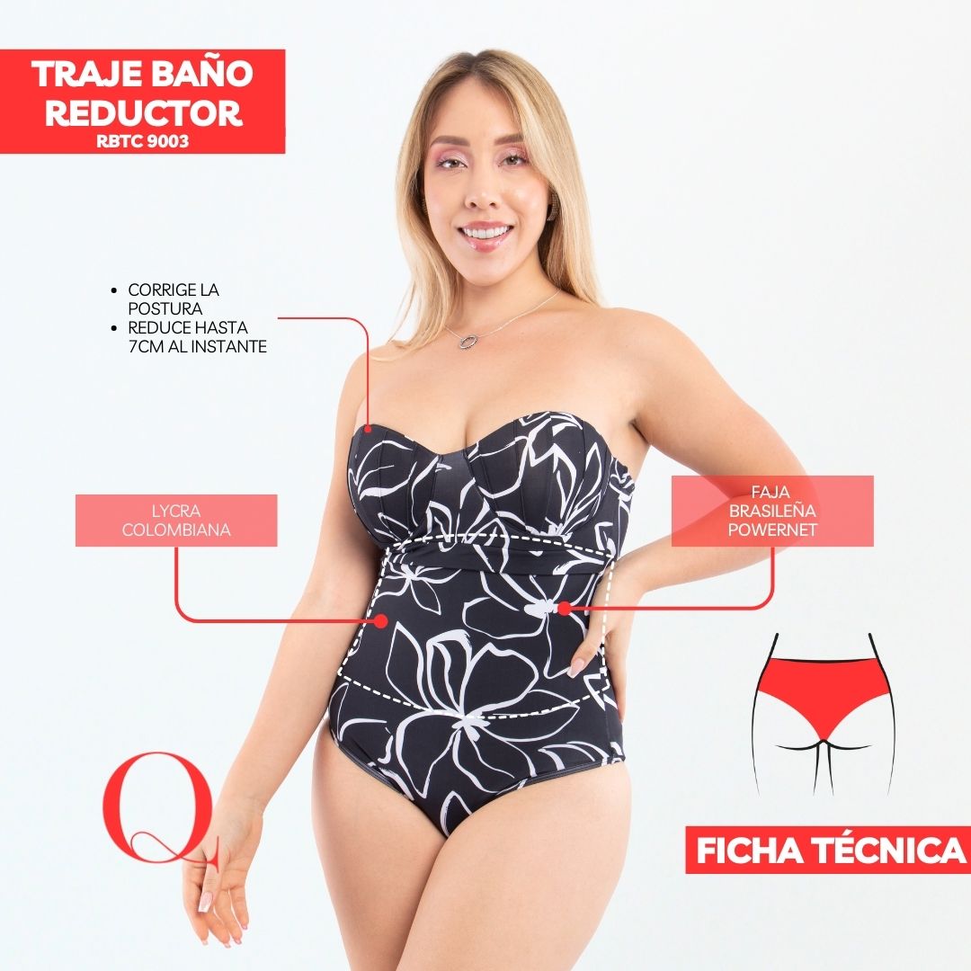 Traje de Baño con Faja Reductor RBTC9003 (CALZON ESTANDAR)
