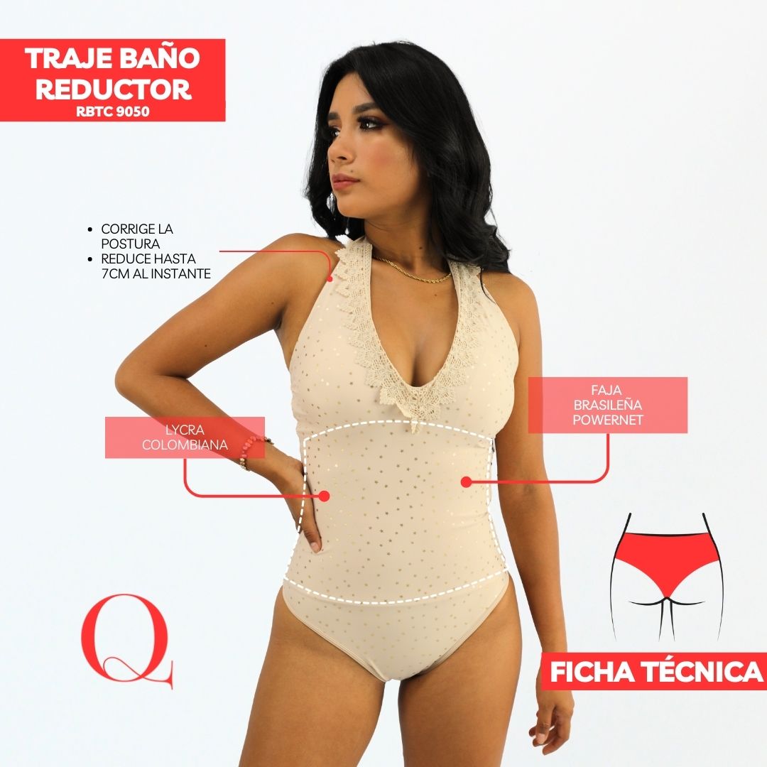 Traje de Baño con Faja Reductor RBTC9050 (CALZON ESTANDAR)