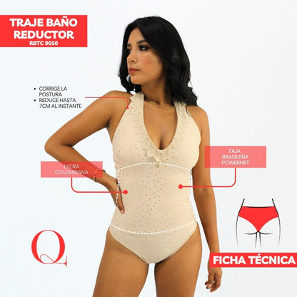 Traje de Baño con Faja Reductor RBTC9050 (CALZON ESTANDAR)