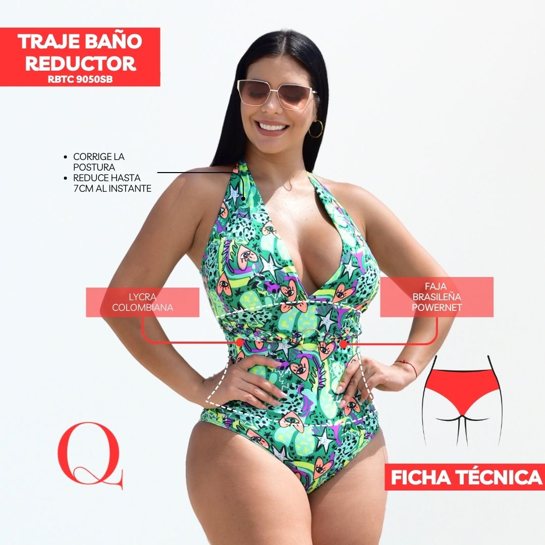 Traje de Baño con Faja Reductor RBTC9050SB (CALZON ESTANDAR)