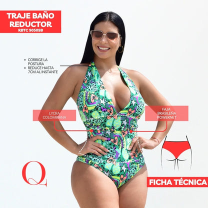 Traje de Baño con Faja Reductor RBTC9050SB (CALZON ESTANDAR)