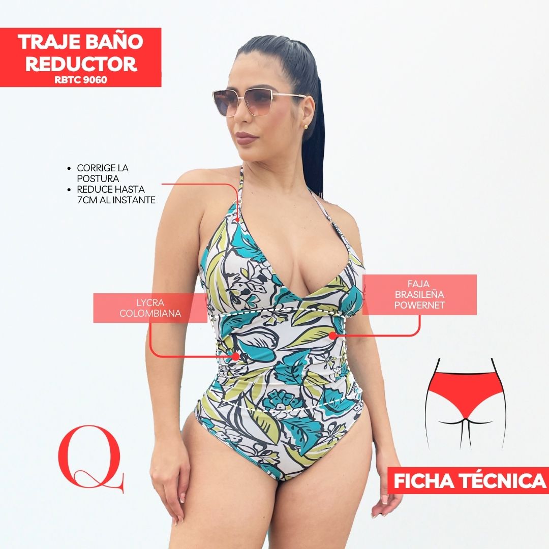 Traje de Baño con Faja Reductor RBTC9060 (CALZON ESTANDAR)