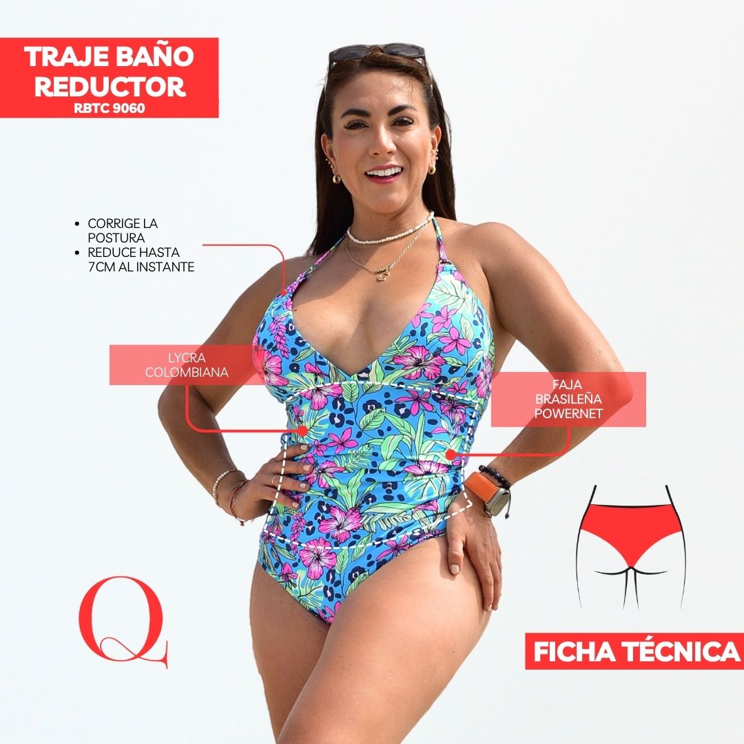 Traje de Baño con Faja Reductor RBTC9060 (CALZON ESTANDAR)