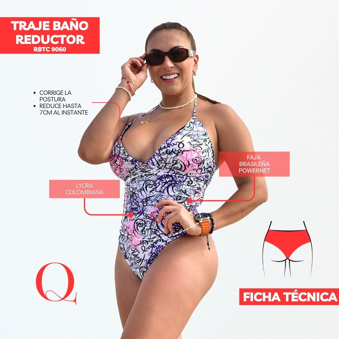Traje de Baño con Faja Reductor RBTC9060 (CALZON ESTANDAR)