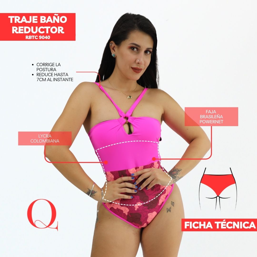 Traje de Baño con Faja Reductor RBTC9040 (CALZON ESTANDAR)