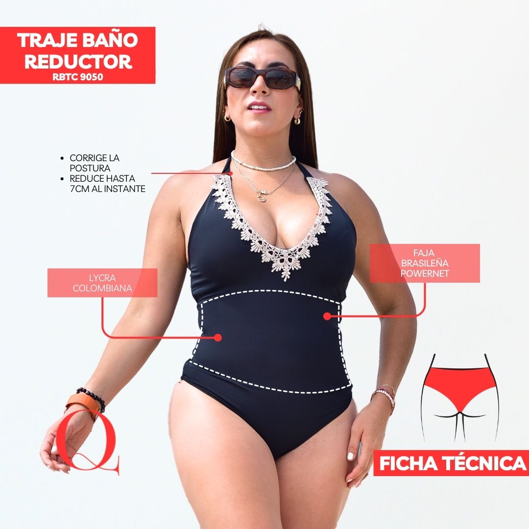 Traje de Baño con Faja Reductor RBTC9050 (CALZON ESTANDAR)