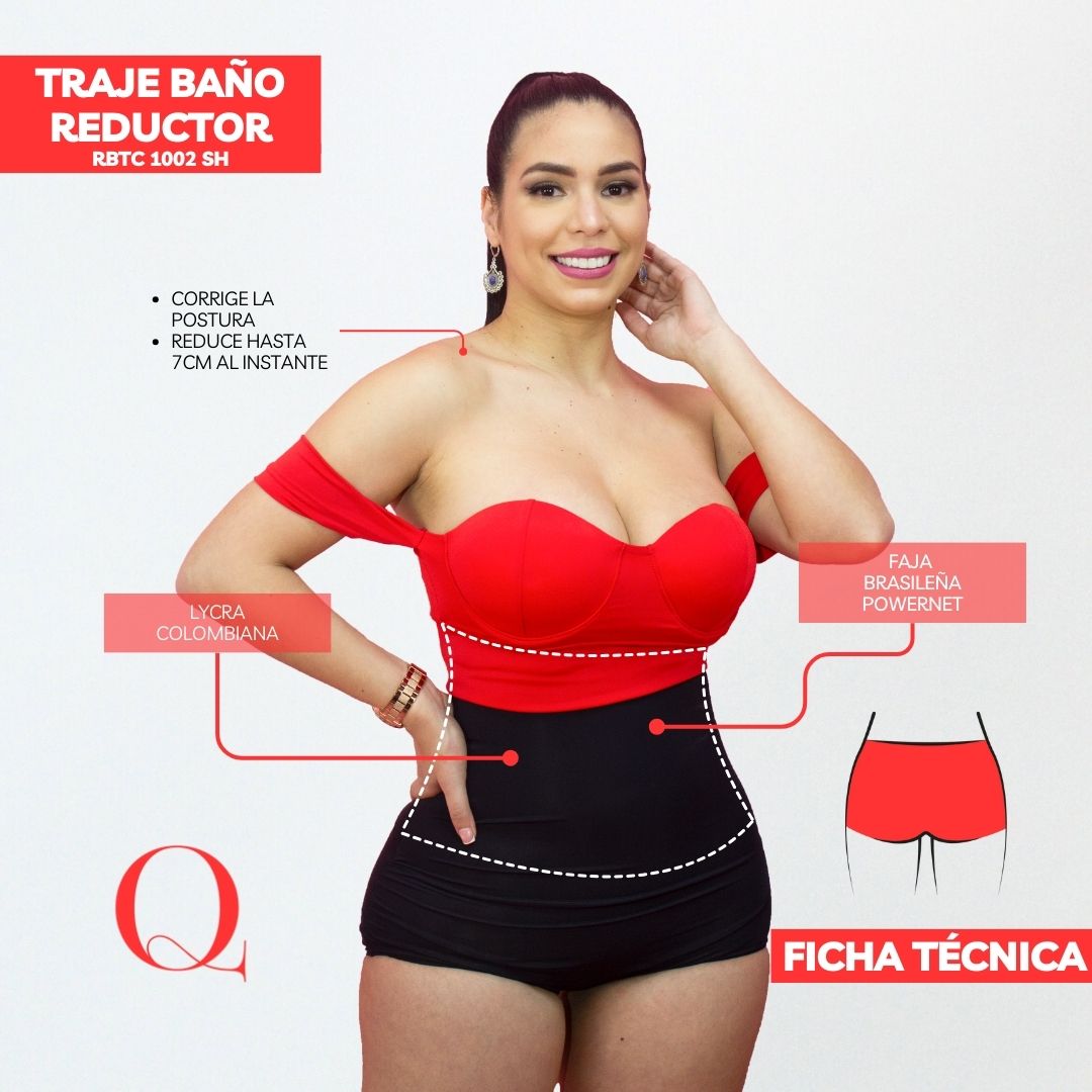 Traje de Baño con Faja Reductor RBTC1002SH (CALZON SHORT)