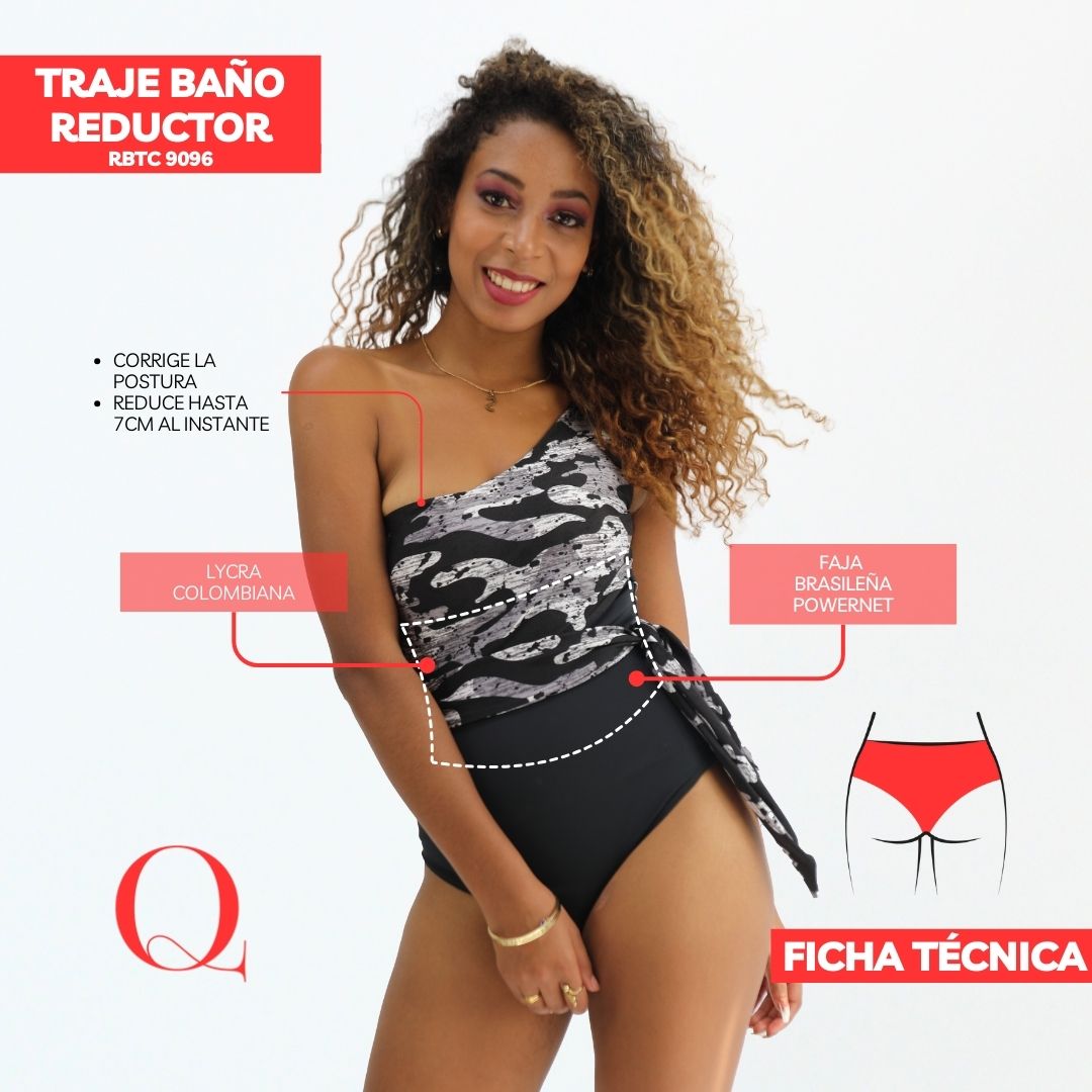 Traje de Baño con Faja Reductor RBTC9096 (CALZON ESTANDAR)