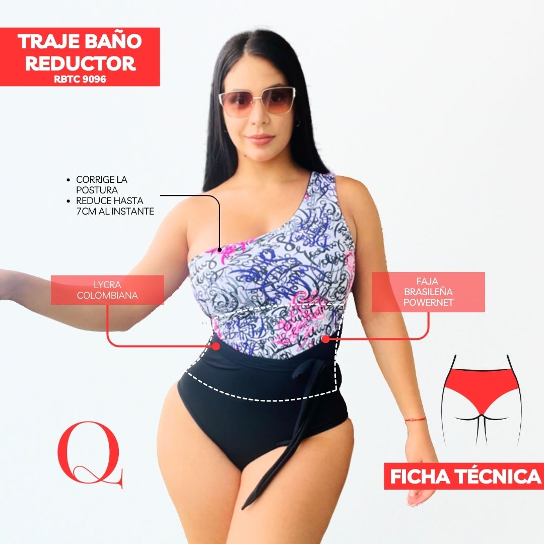 Traje de Baño con Faja Reductor RBTC9096 (CALZON ESTANDAR)