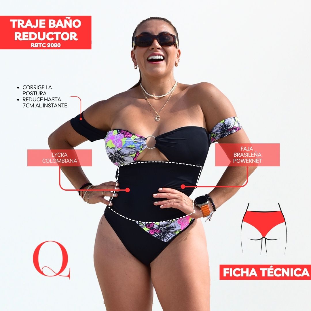 Traje de Baño con Faja Reductor RBTC9080 (CALZON ESTANDAR)
