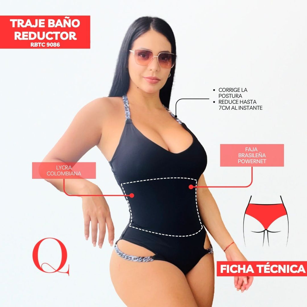 Traje de Baño con Faja Reductor RBTC9086 (CALZON ESTANDAR)