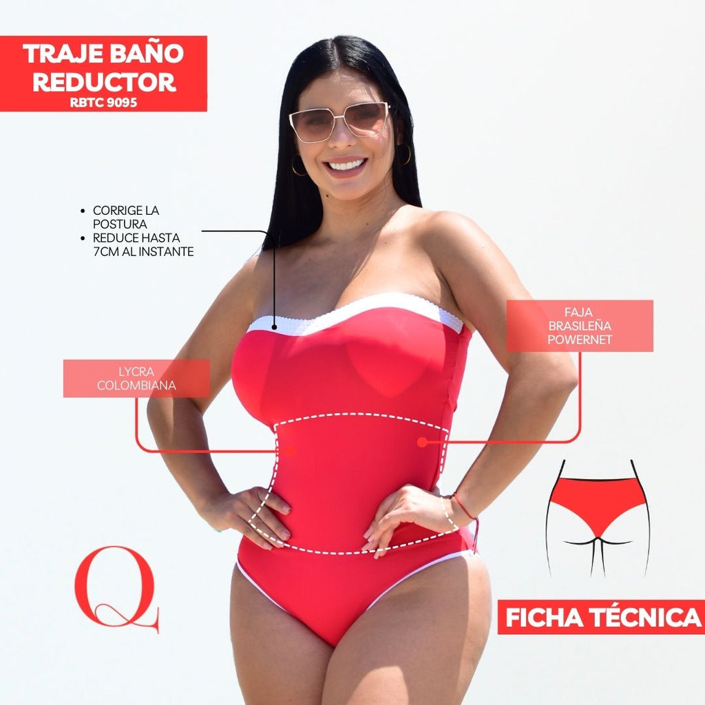 Traje de Baño con Faja Reductor RBTC9095 (CALZON ESTANDAR)