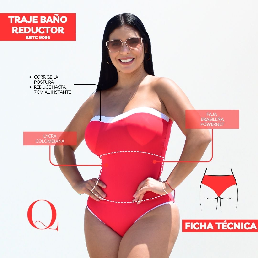 Traje de Baño con Faja Reductor RBTC9095 (CALZON ESTANDAR)