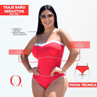 Traje de Baño con Faja Reductor RBTC9095 (CALZON ESTANDAR)