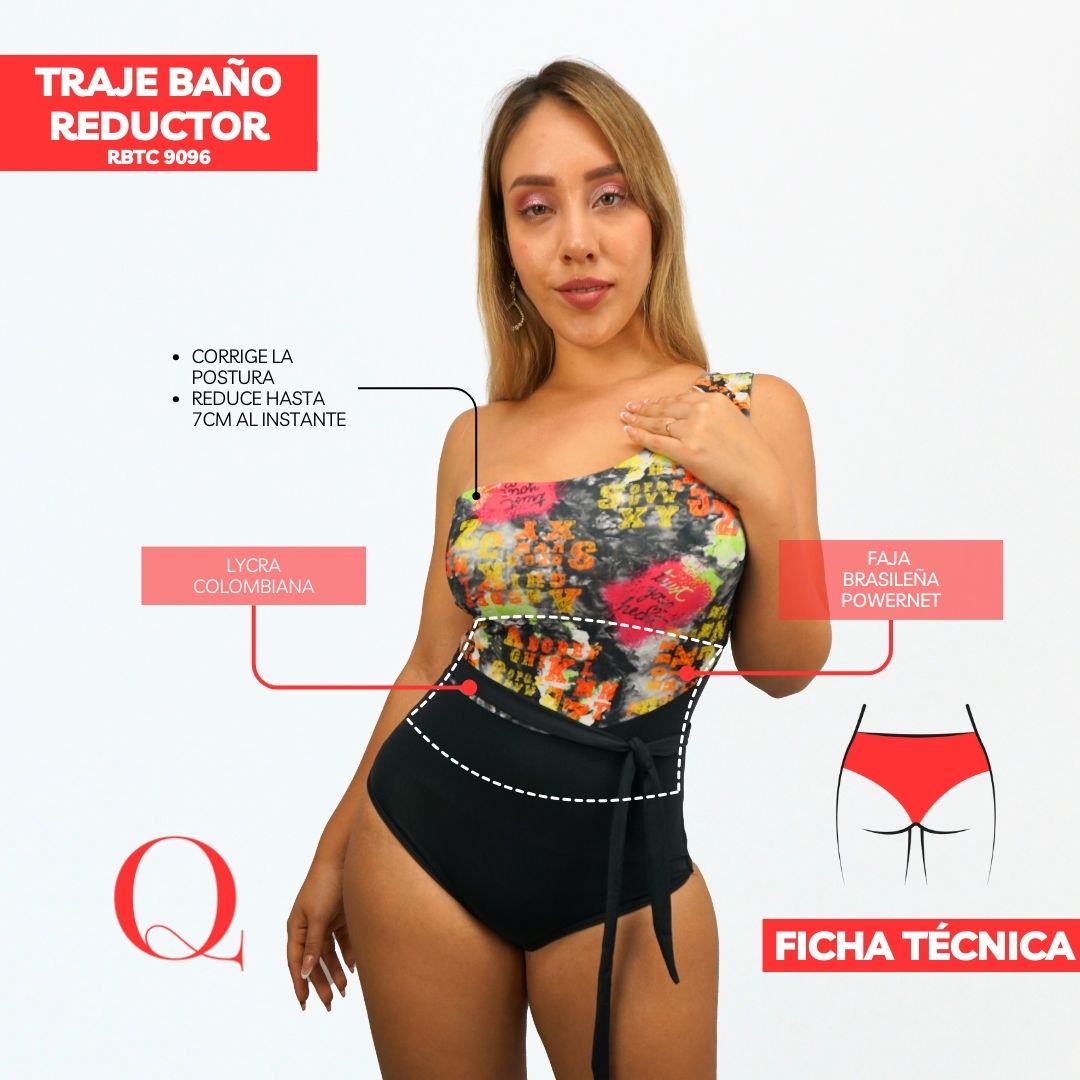 Traje de Baño con Faja Reductor RBTC9096 (CALZON ESTANDAR)