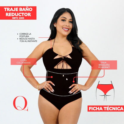Traje de Baño con Faja Reductor RBTC1005 (CALZON ESTANDAR)