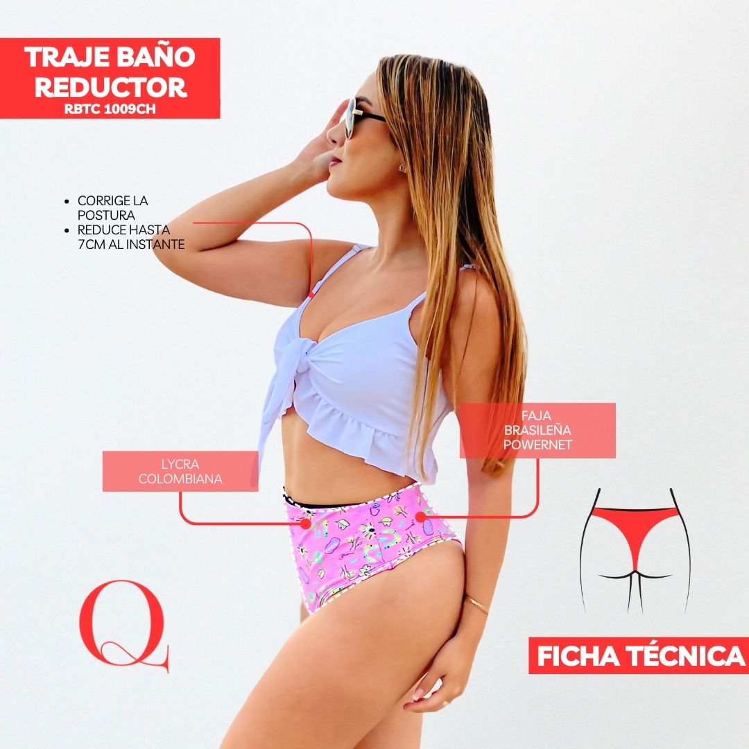 Traje de Baño con Faja Reductor RBTC1009CH (CALZON HILO)