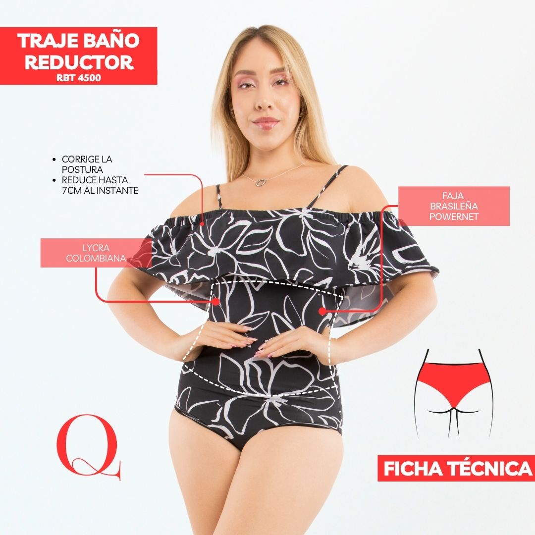 Traje de Baño con Faja Reductor RBT4500 (CALZON ESTANDAR)