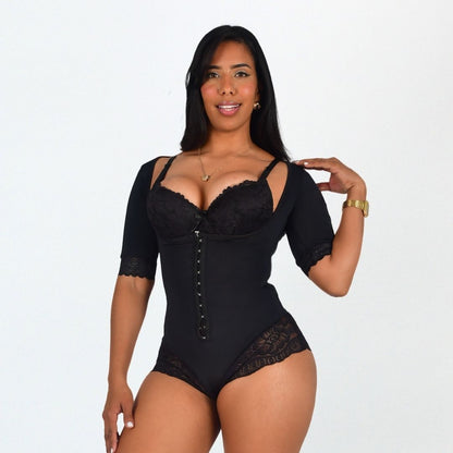 FAJA INTERNA  POWERNET- BVD ESPALDA COMPLETA Y MANGAS- CON BROCHES FI9023B