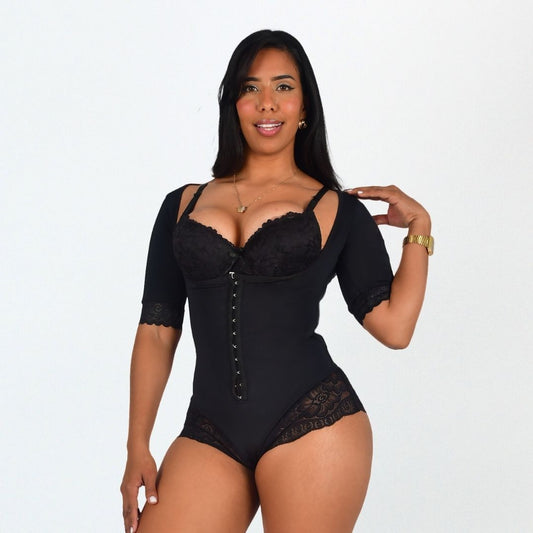 FAJA INTERNA  POWERNET- BVD ESPALDA COMPLETA Y MANGAS- CON BROCHES FI9023B