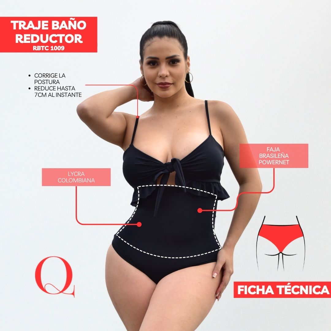Traje de Baño con Faja Reductor RBTC1009 (CALZON ESTANDAR)