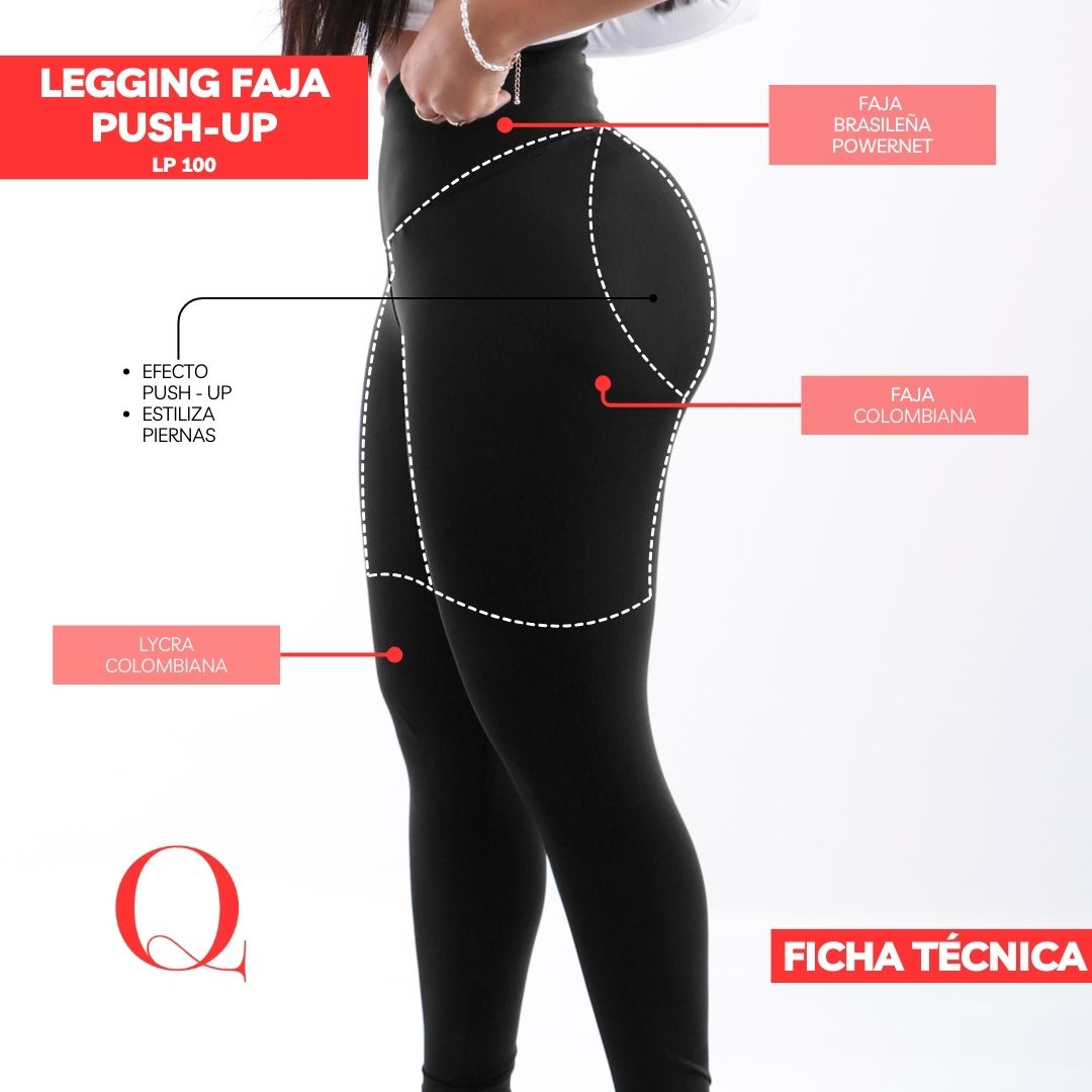 Leggins con Faja Levanta Glúteos LP100